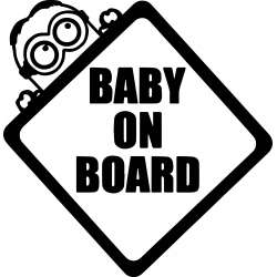 Sticker minion baby on board