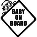 Sticker minion baby on board