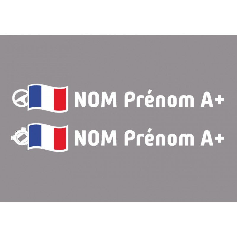 Sticker Nom/Prénom pilote
